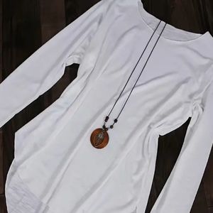 35" long Leather necklace Nature Natural Wood Wooden Beads and Disc Brass Leaf